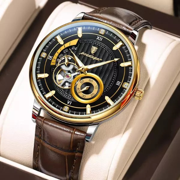 Mechanical Watch Carlisle Gold Black
