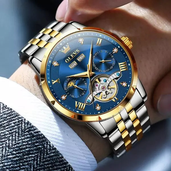 Automatic Watch Bristol Bay Gold Blue