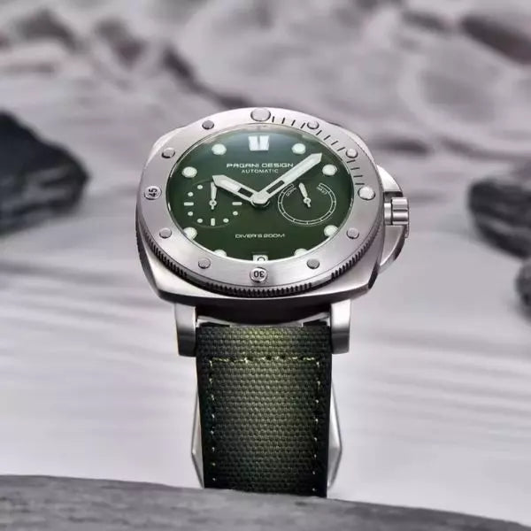 Automatic Watch Green Details