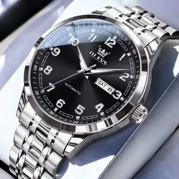 Automatic Watch Henley Silver Black