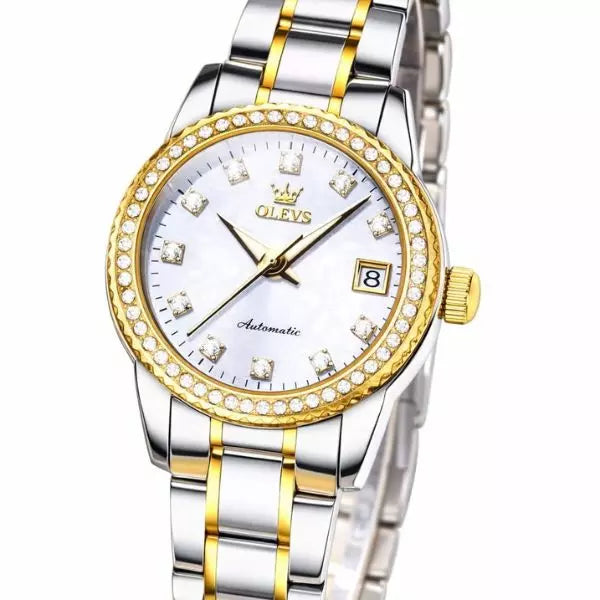 Ladies Watch Cambridge Gold White