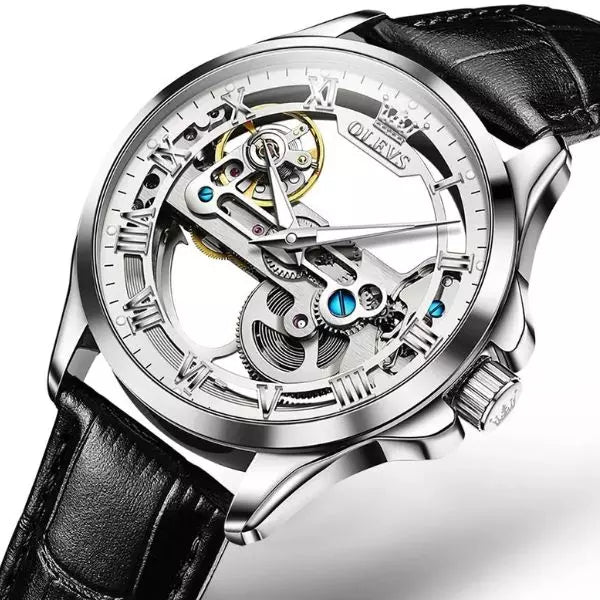 Mechanical Watch Lincon Silver White
