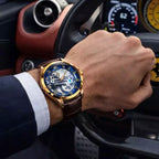Mechanical Watch Lincon Gold Blue UK