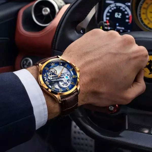Mechanical Watch Lincon Gold Blue UK
