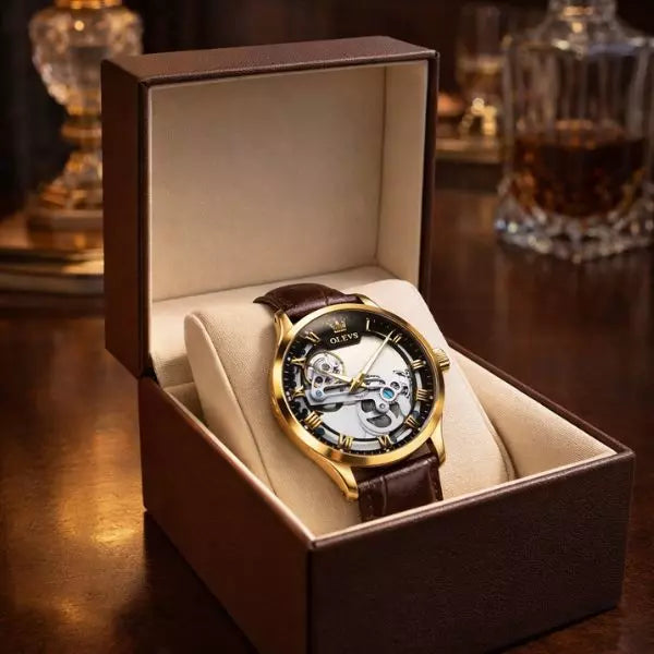 Mechanical Watch Lincon Gold Black UK
