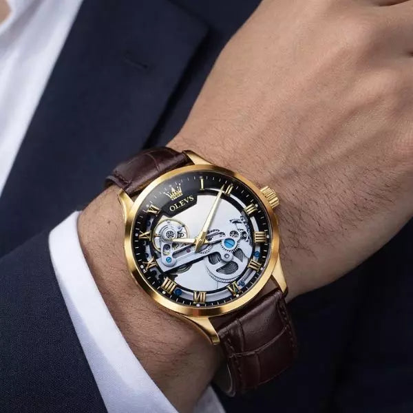 Mechanical Watch Lincon Gold Black 