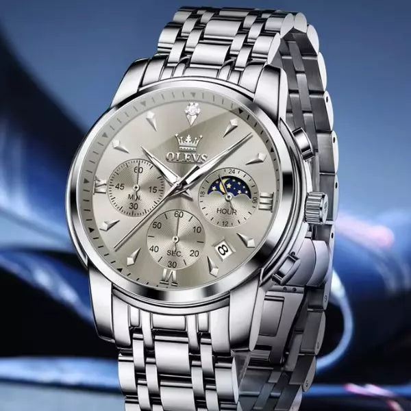Quartz Watch Cornwall Silver Gray UK