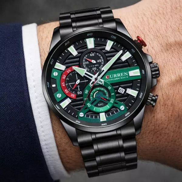 Quartz Watch Eton Black Green Box UK