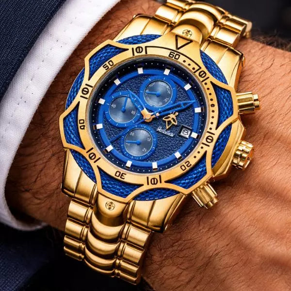 Quartz Watch Paddington Golden-Blue Infinity Watches UK