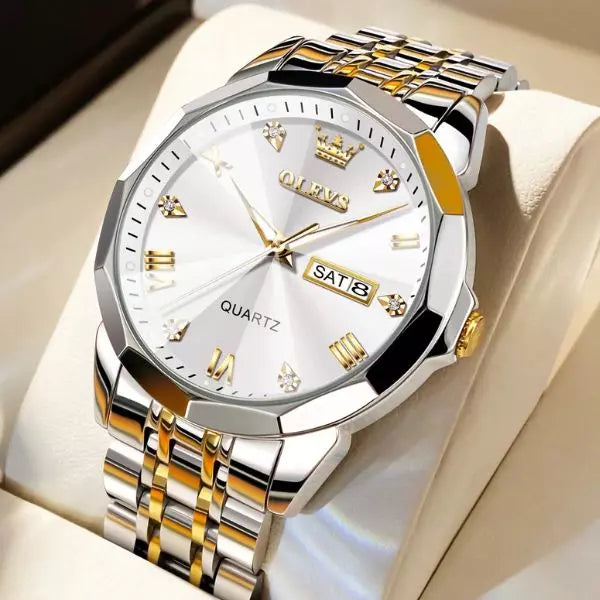 Quartz Watch Warwick Gold White UK