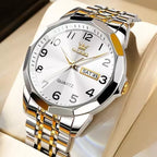 Quartz Watch A-Gold White