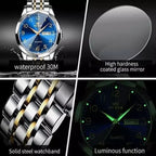 Quartz Watch Solid Steel Watchband