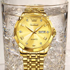 Gold stainless steel bracelet watch
