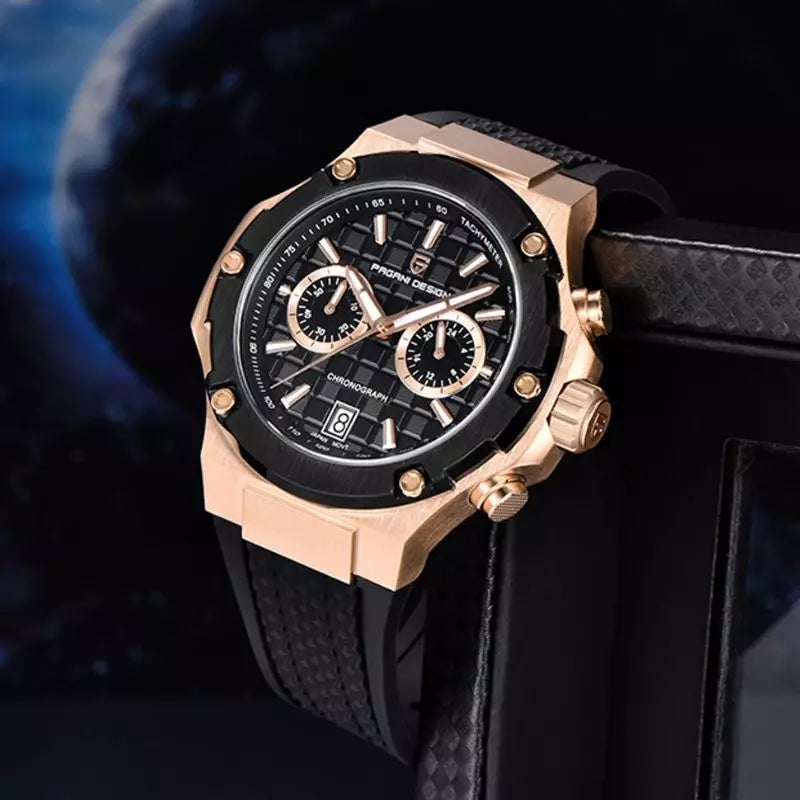 Chronograph Watch Newcastle Gold Black