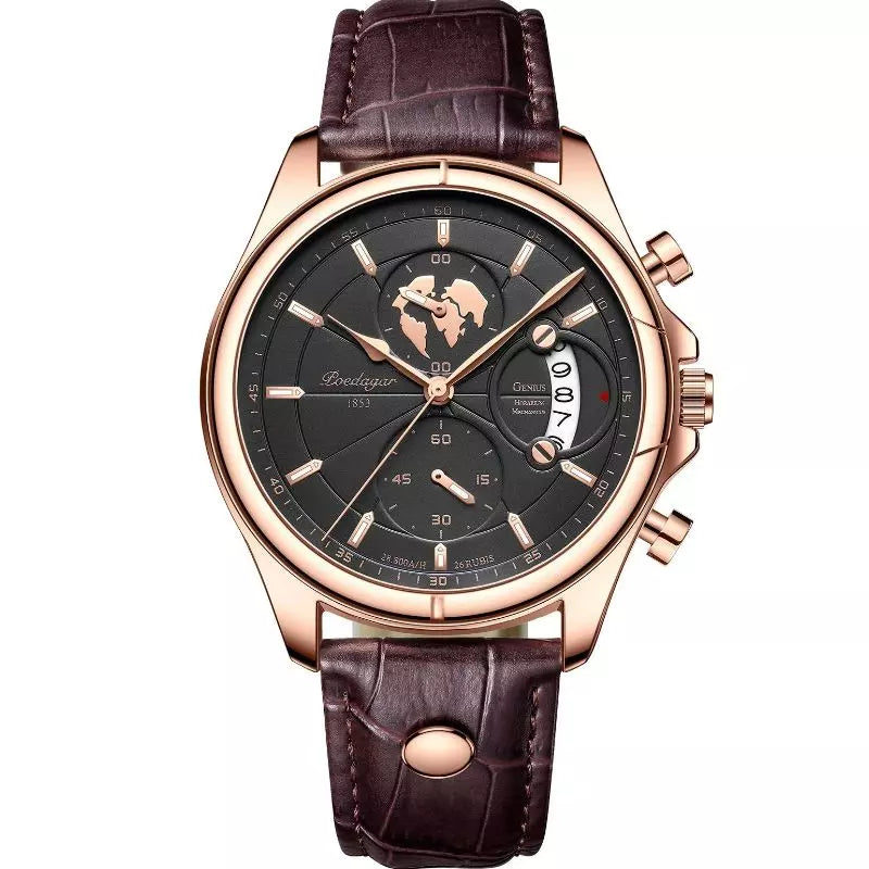 Chronograph Watch Plymouth Gold Black