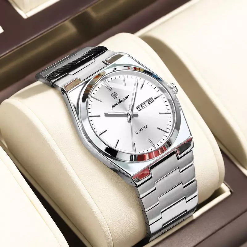 Quartz Watch Dover Silver White